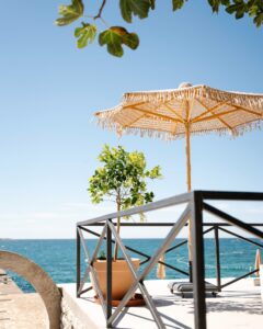 Villa Romana Poreč terrace with sea view in Zelena Laguna