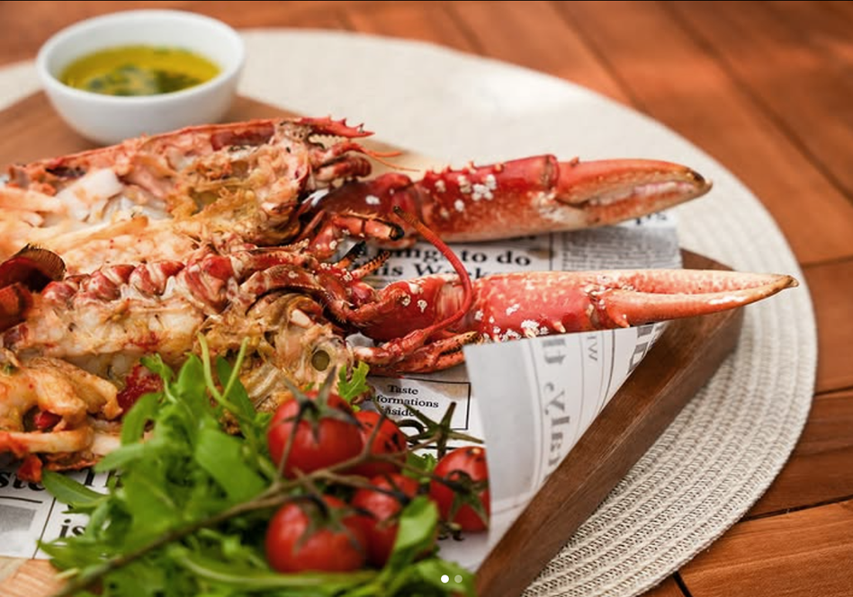 Fresh Adriatic lobster served at Villa Romana Poreč restaurant